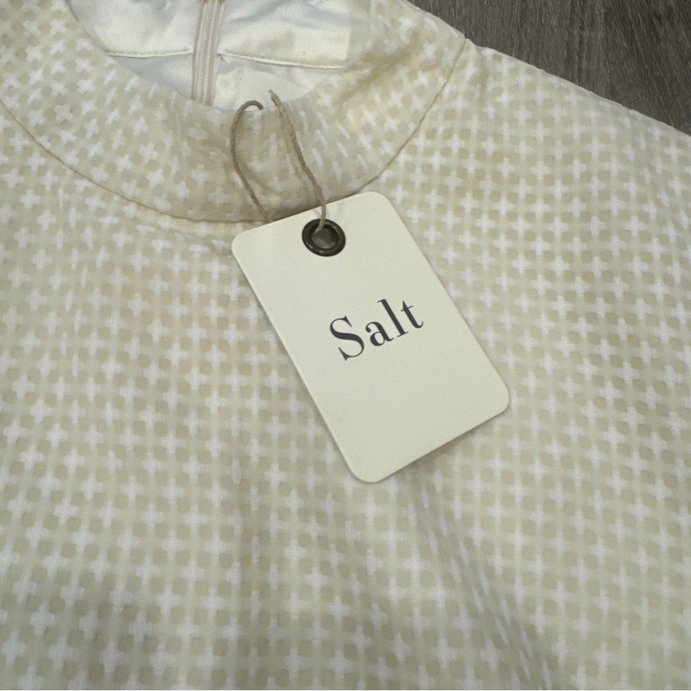 NWT SALT Audrina Dress Womens Medium Flutter Sleeve Detail Cream Roolee Coquette - Picture 5 of 8